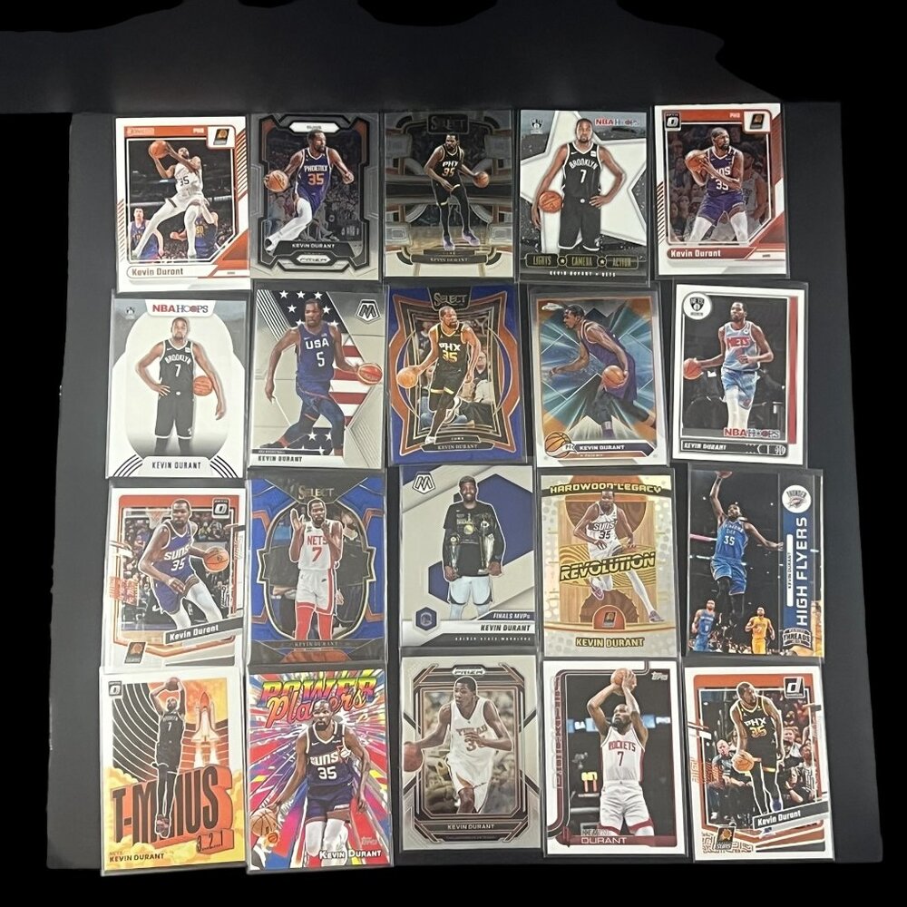 Kevin Durant 20 Basketball Card Lot - Panini, Select, Mosiac, Optic, Chrome